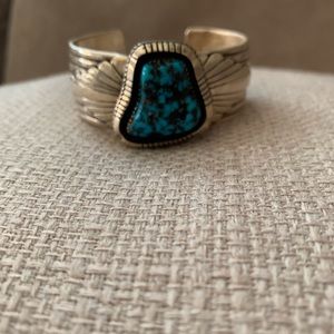 Navajo Turquoise Silver Cuff Bracelet